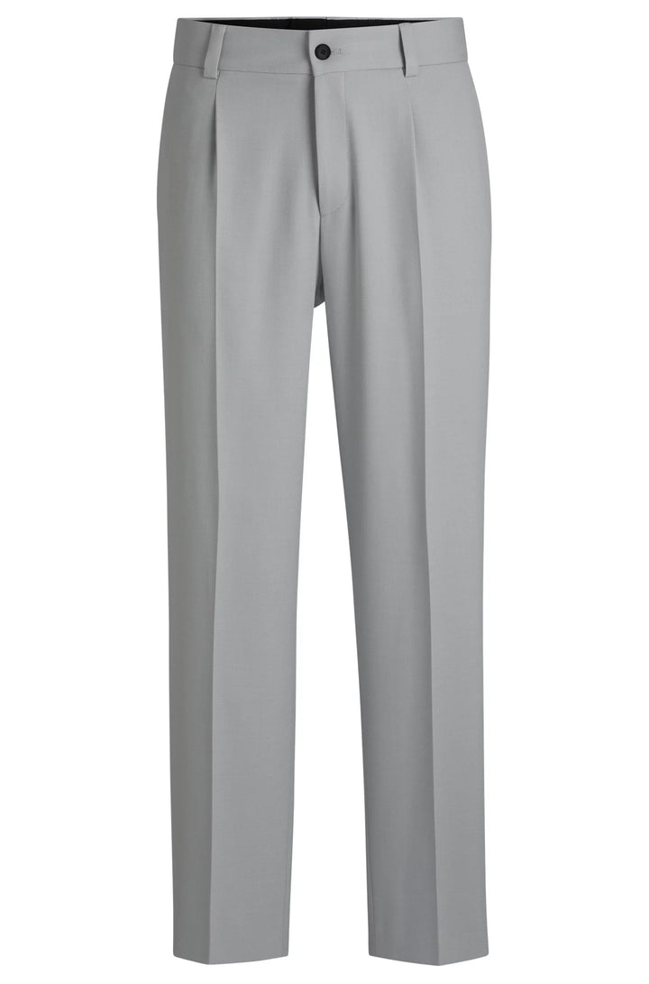 Hugo Modern-fit trousers in stretch twill with front crease