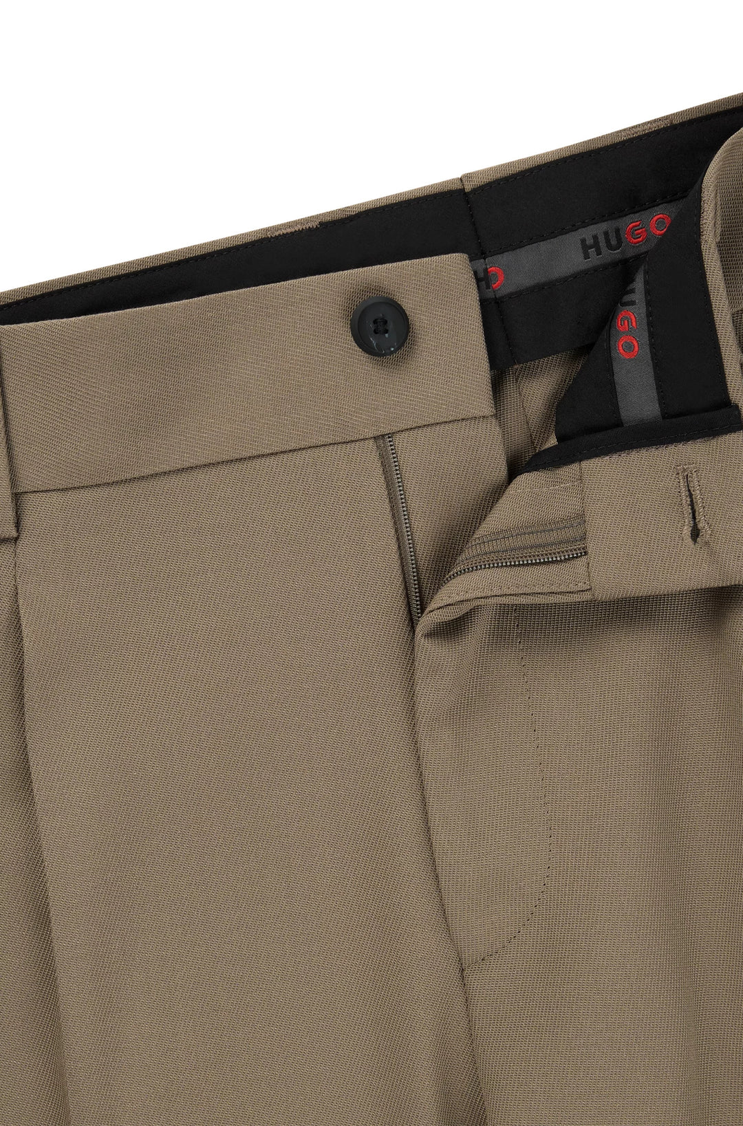 Hugo Modern-fit trousers in stretch twill with front crease