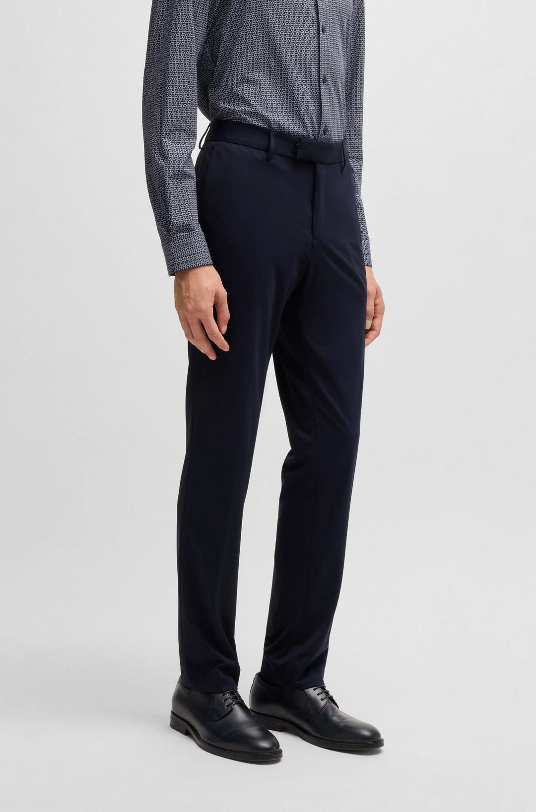 Boss Slim-fit washable suit in patterned performance-stretch fabric