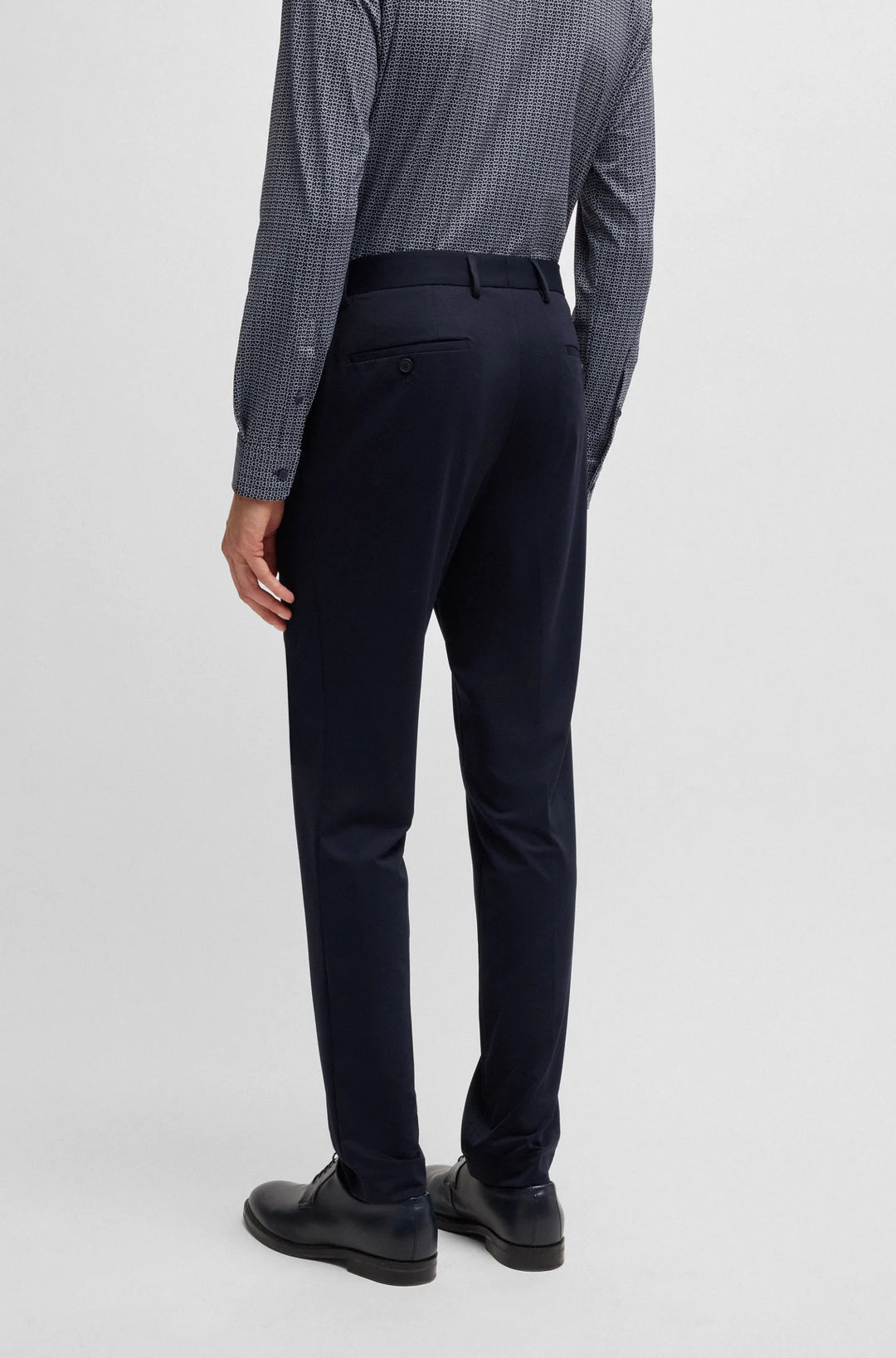 Boss Slim-fit washable suit in patterned performance-stretch fabric