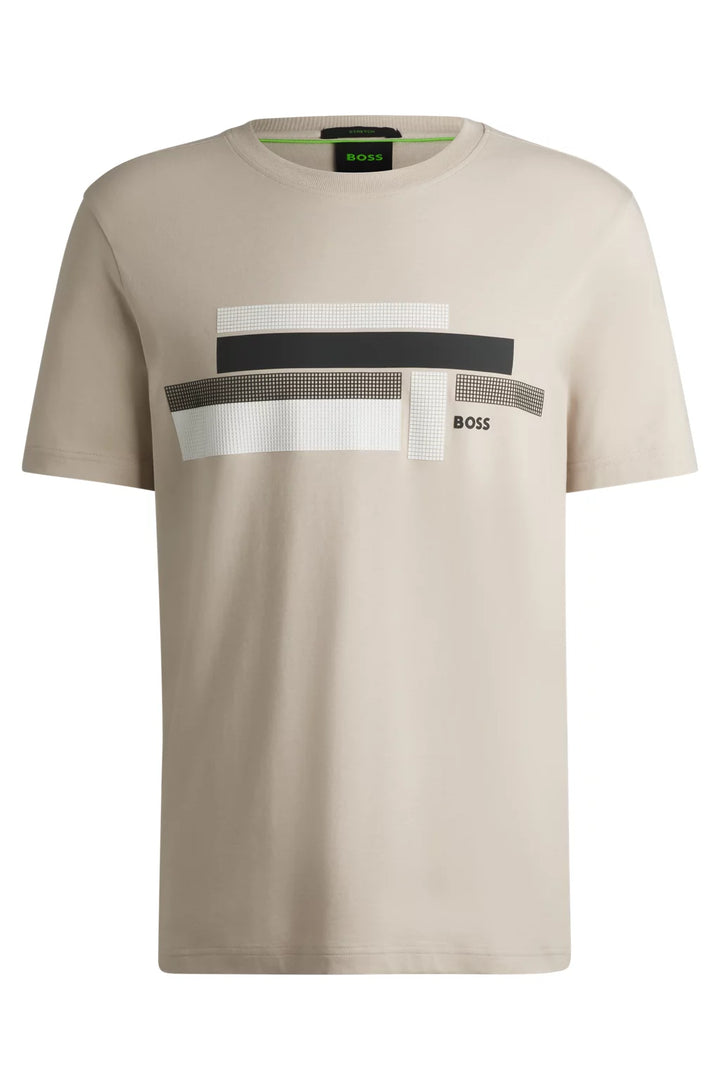 BOSS RELAXED-FIT T-SHIRT IN STRETCH FABRIC WITH LOGO ARTWORK