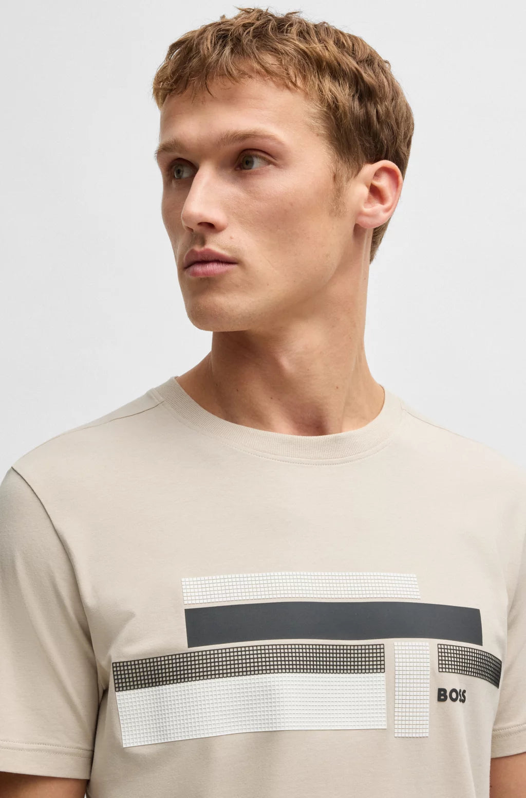 BOSS RELAXED-FIT T-SHIRT IN STRETCH FABRIC WITH LOGO ARTWORK