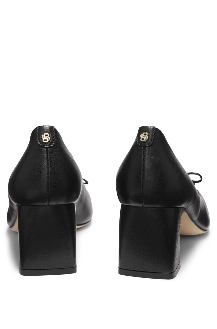 BOSS Heeled pumps in nappa leather with Double B monogram