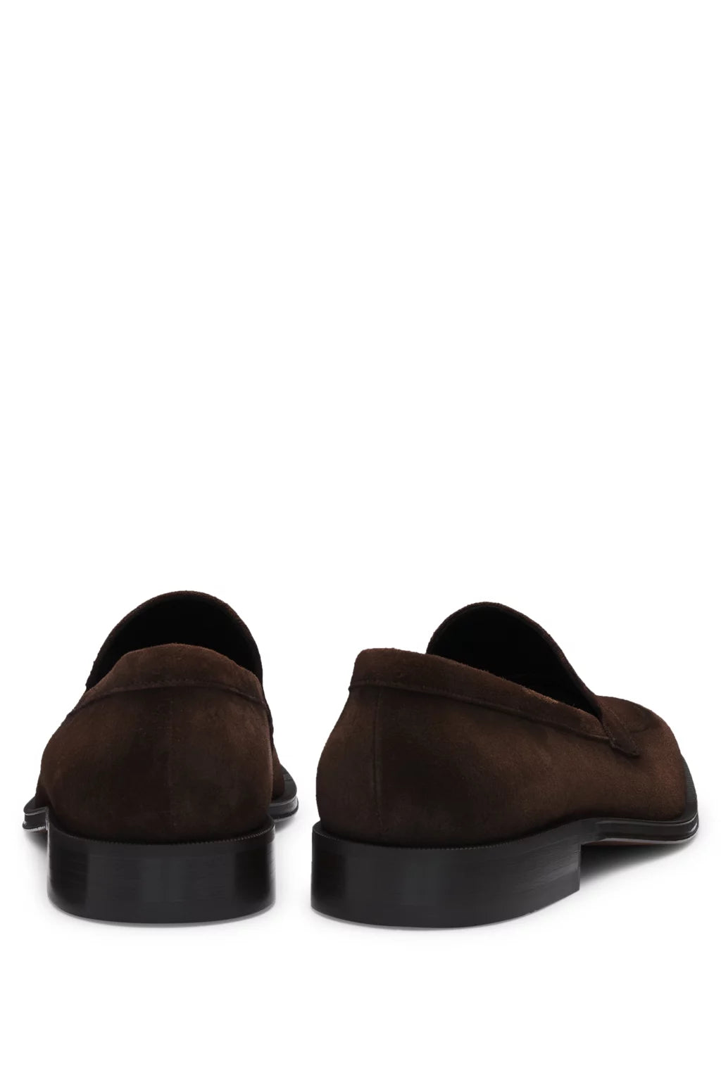 Boss Italian-made suede loafers with penny trim