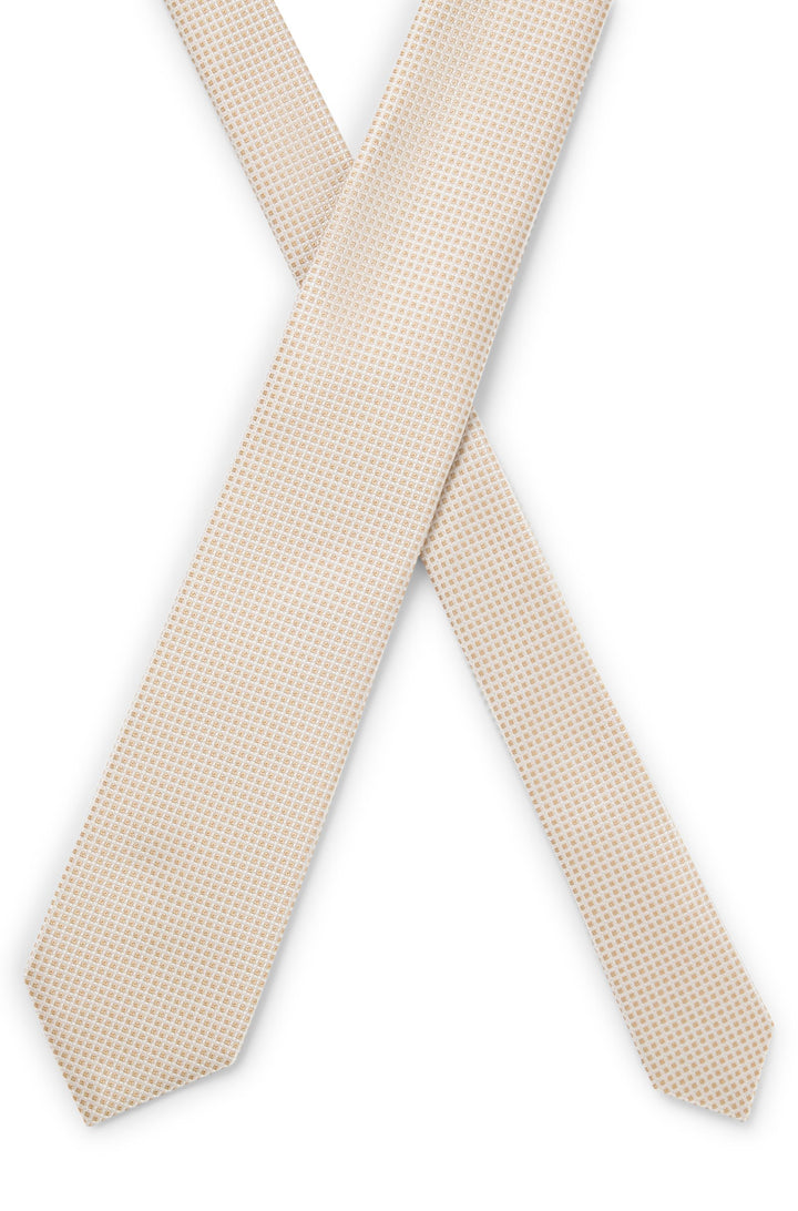 Boss Jacquard-pattern tie in Italian-made silk