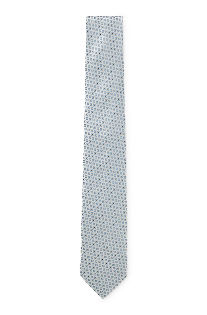 Boss Jacquard-pattern tie in Italian-made silk
