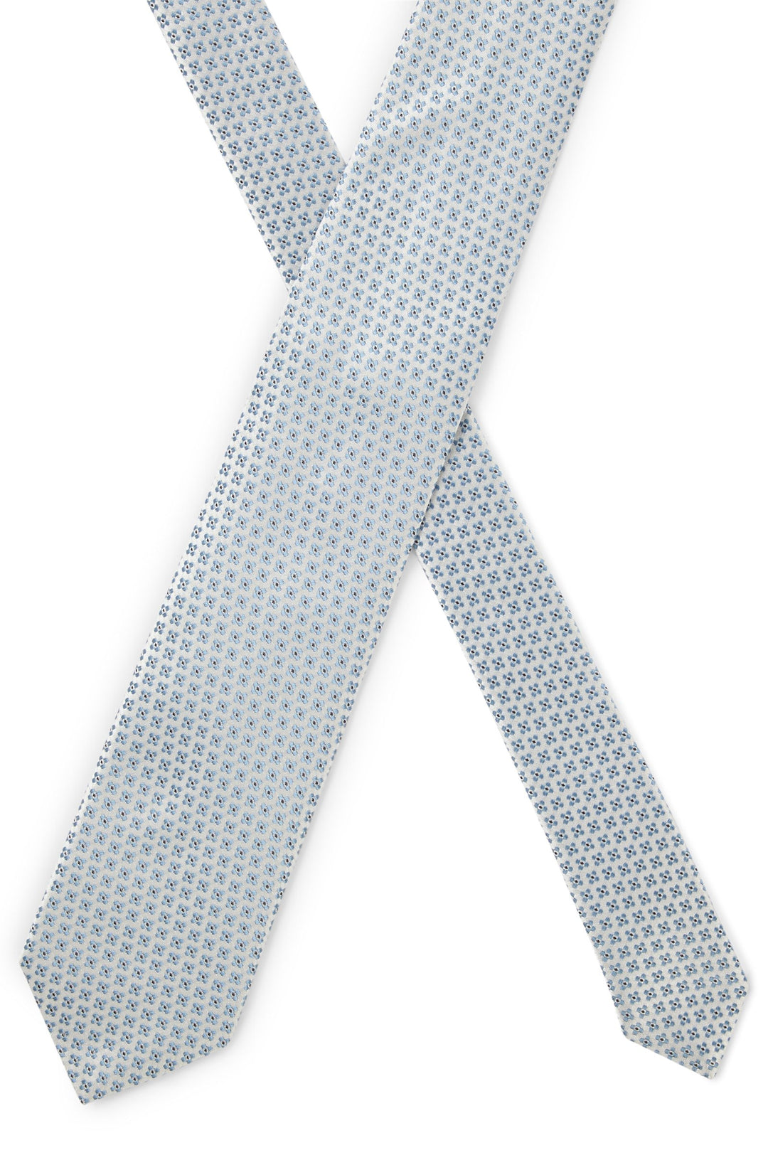 Boss Jacquard-pattern tie in Italian-made silk