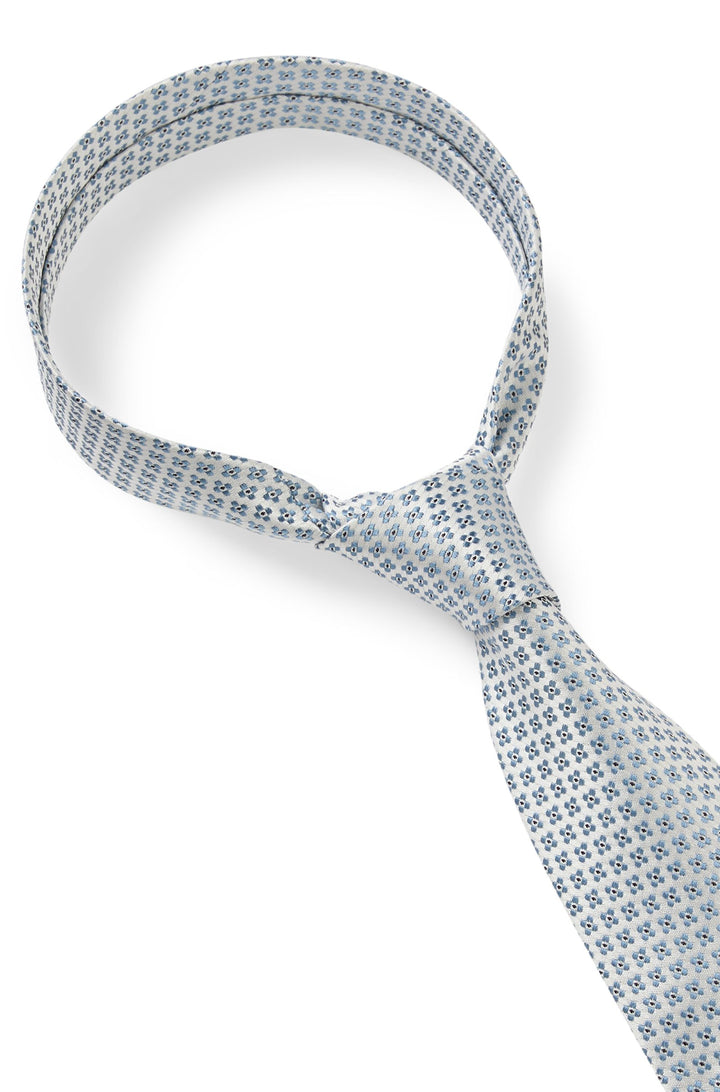 Boss Jacquard-pattern tie in Italian-made silk