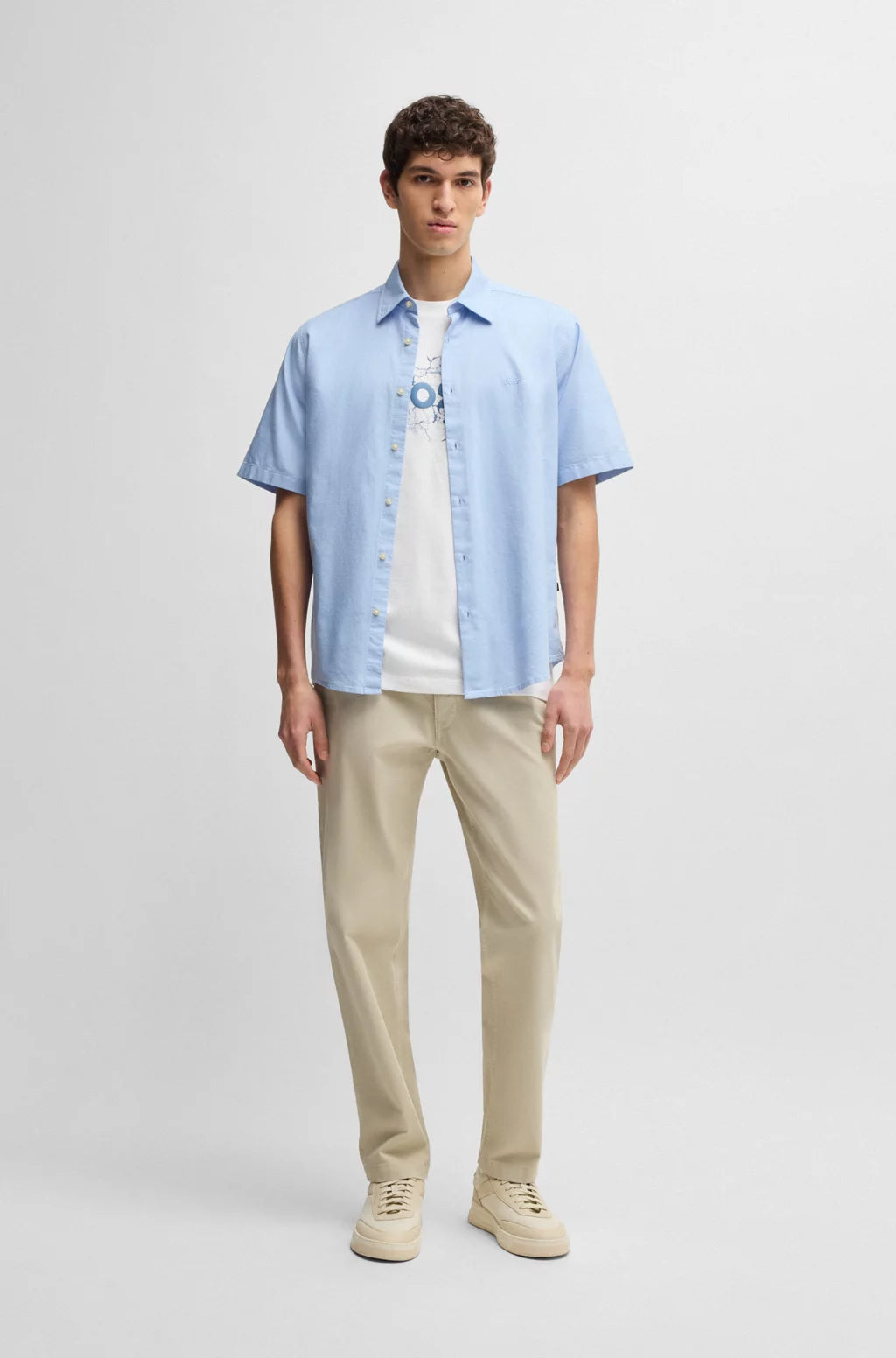 BOSS COTTON-JERSEY T-SHIRT WITH LOGO ARTWORK