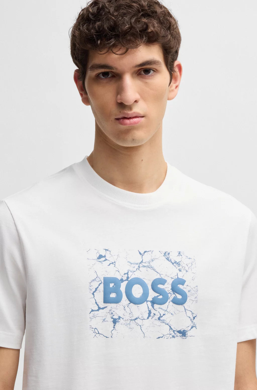 BOSS COTTON-JERSEY T-SHIRT WITH LOGO ARTWORK
