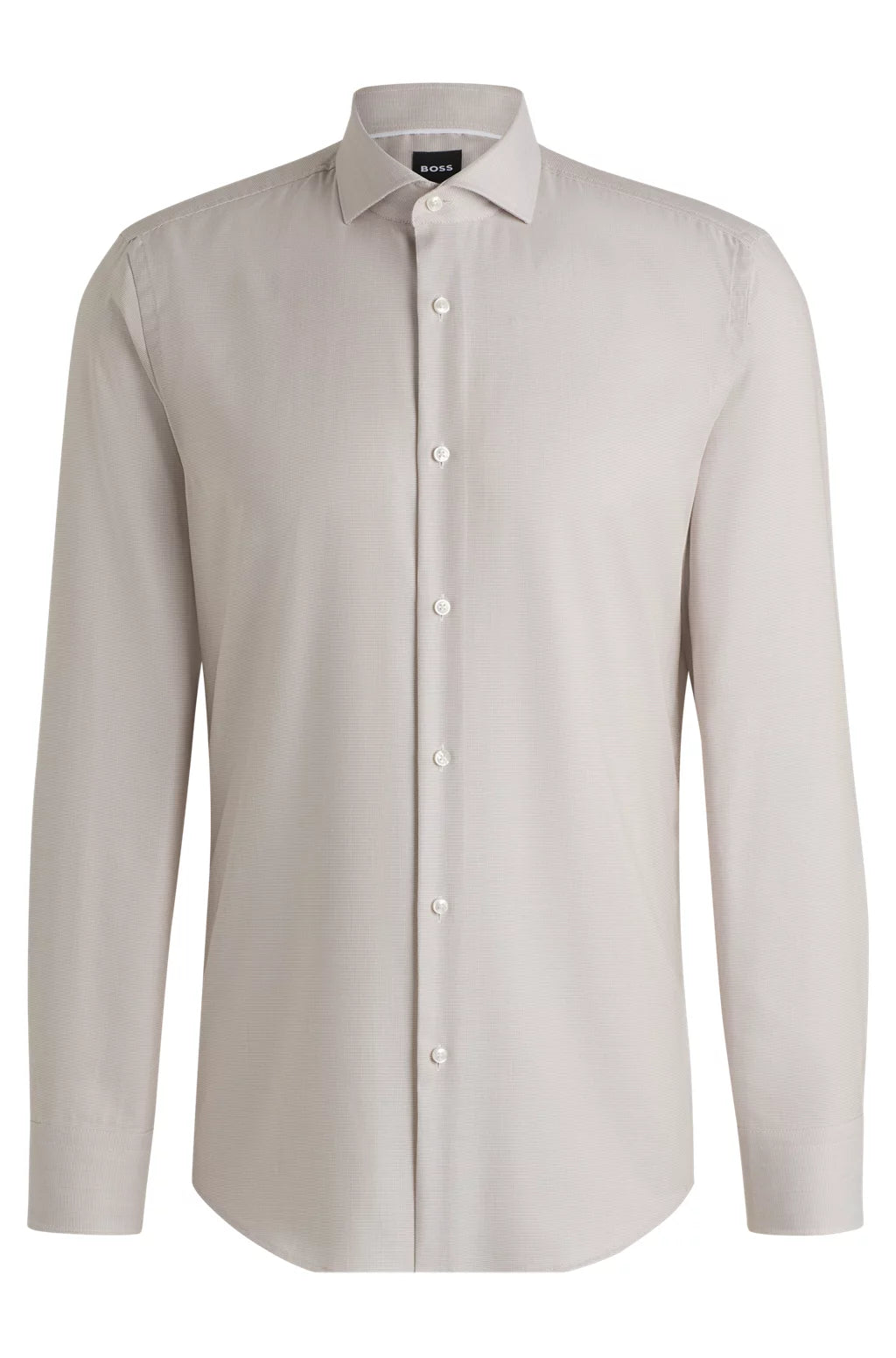 BOSS SLIM-FIT SHIRT IN A STRUCTURED COTTON BLEND