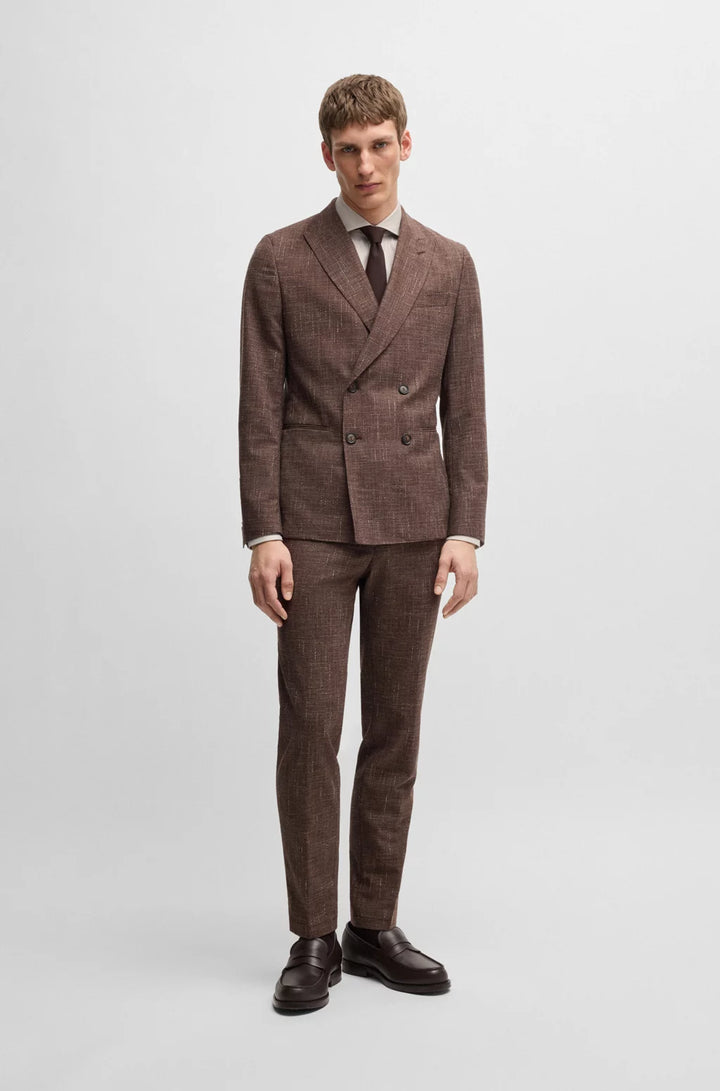 BOSS SLIM-FIT SHIRT IN A STRUCTURED COTTON BLEND