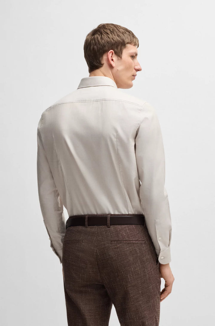 BOSS SLIM-FIT SHIRT IN A STRUCTURED COTTON BLEND