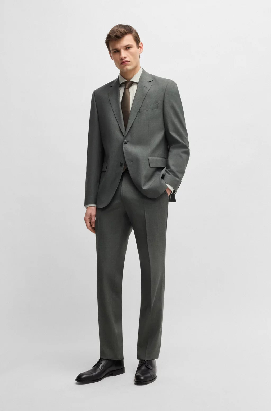 BOSS SLIM-FIT SHIRT IN A STRUCTURED COTTON BLEND