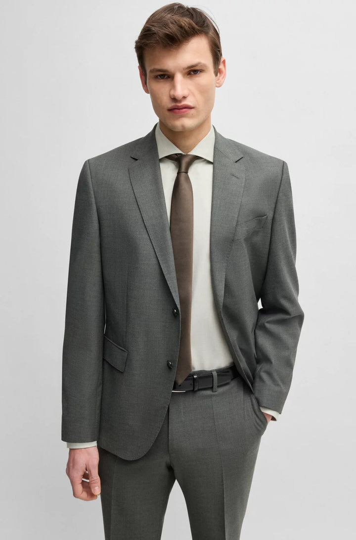 BOSS SLIM-FIT SHIRT IN A STRUCTURED COTTON BLEND