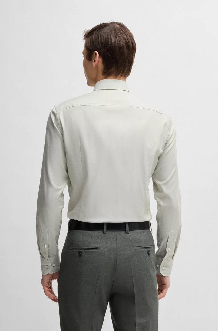 BOSS SLIM-FIT SHIRT IN A STRUCTURED COTTON BLEND