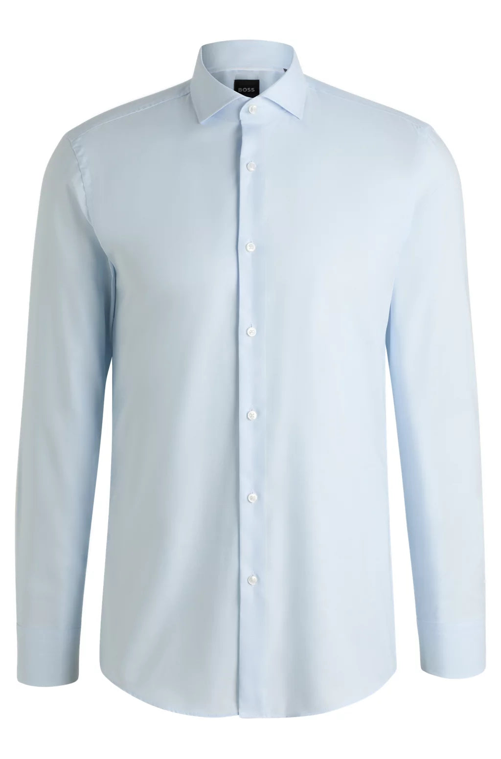 BOSS SLIM-FIT SHIRT IN A STRUCTURED COTTON BLEND