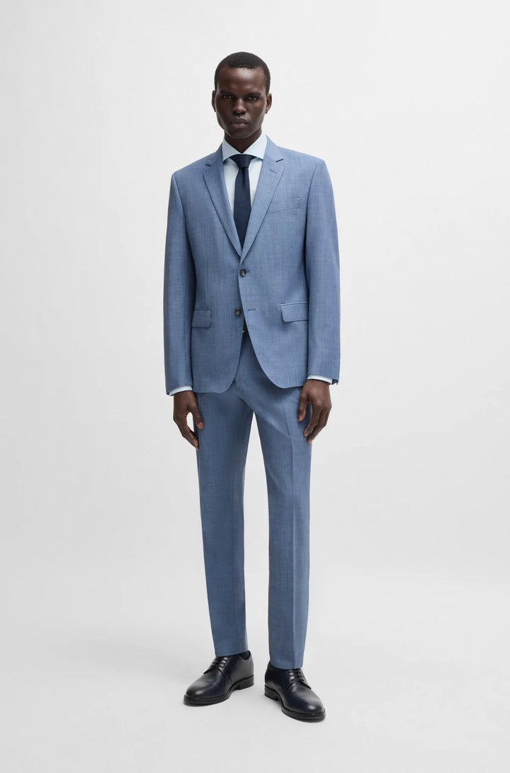 BOSS SLIM-FIT SHIRT IN A STRUCTURED COTTON BLEND