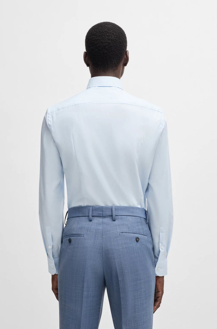 BOSS SLIM-FIT SHIRT IN A STRUCTURED COTTON BLEND