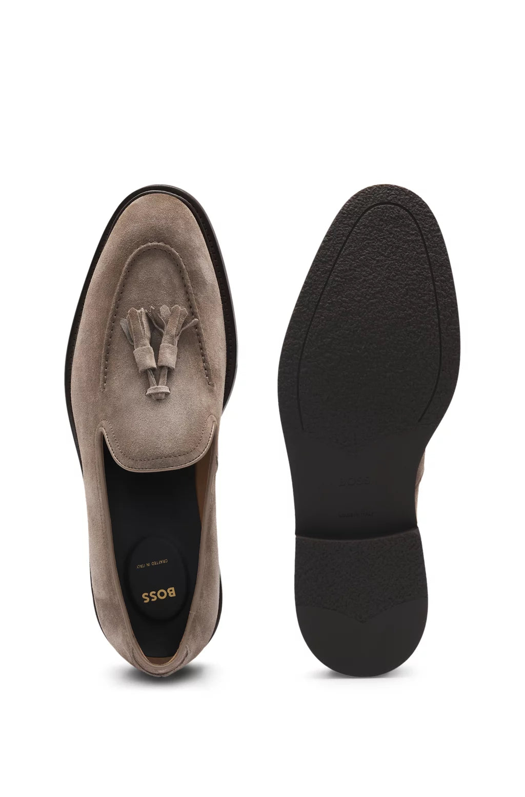 Boss Suede loafers with tassel trim