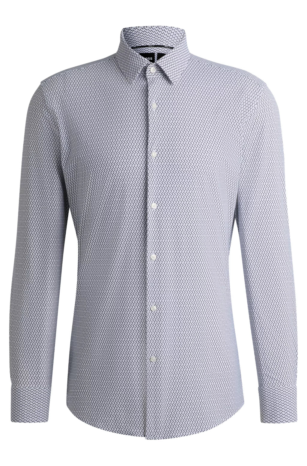 BOSS SLIM-FIT SHIRT IN PRINTED PERFORMANCE-STRETCH JERSEY