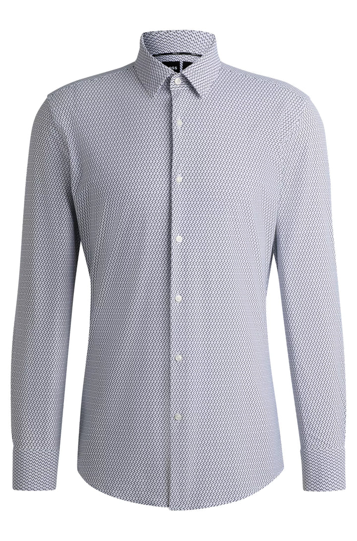 BOSS SLIM-FIT SHIRT IN PRINTED PERFORMANCE-STRETCH JERSEY