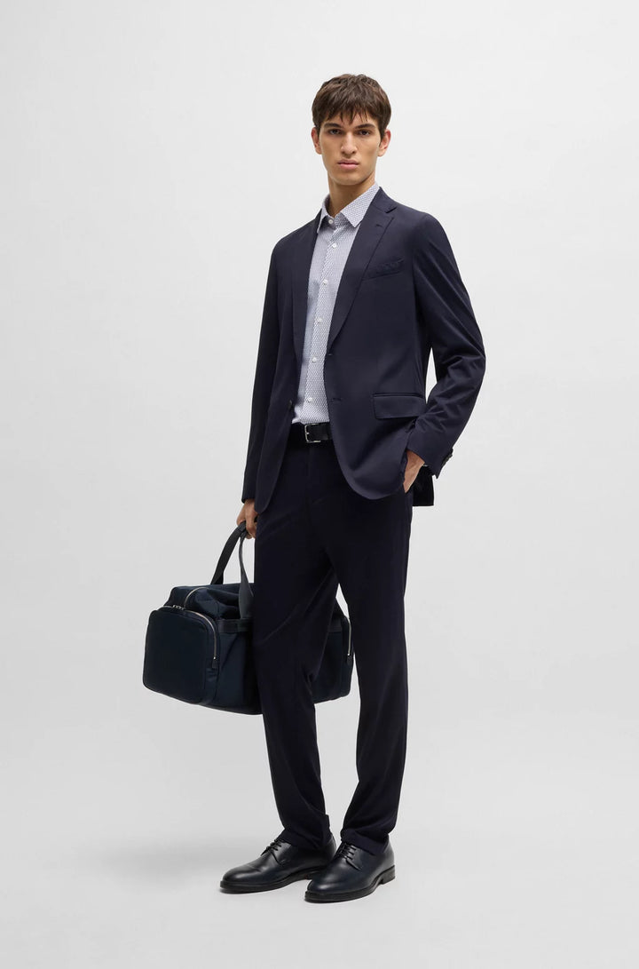 BOSS SLIM-FIT SHIRT IN PRINTED PERFORMANCE-STRETCH JERSEY
