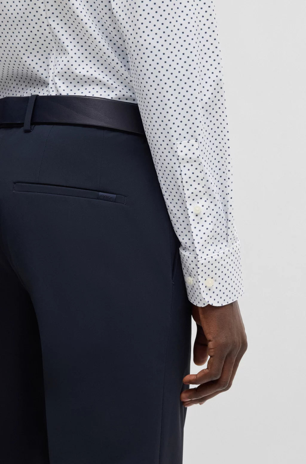 BOSS SLIM-FIT SHIRT IN PRINTED PERFORMANCE-STRETCH JERSEY