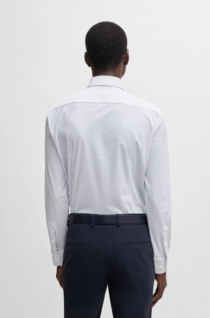 BOSS SLIM-FIT SHIRT IN PRINTED PERFORMANCE-STRETCH JERSEY