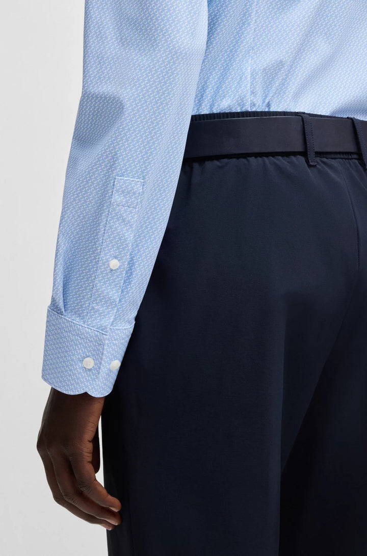 BOSS SLIM-FIT SHIRT IN PRINTED PERFORMANCE-STRETCH JERSEY