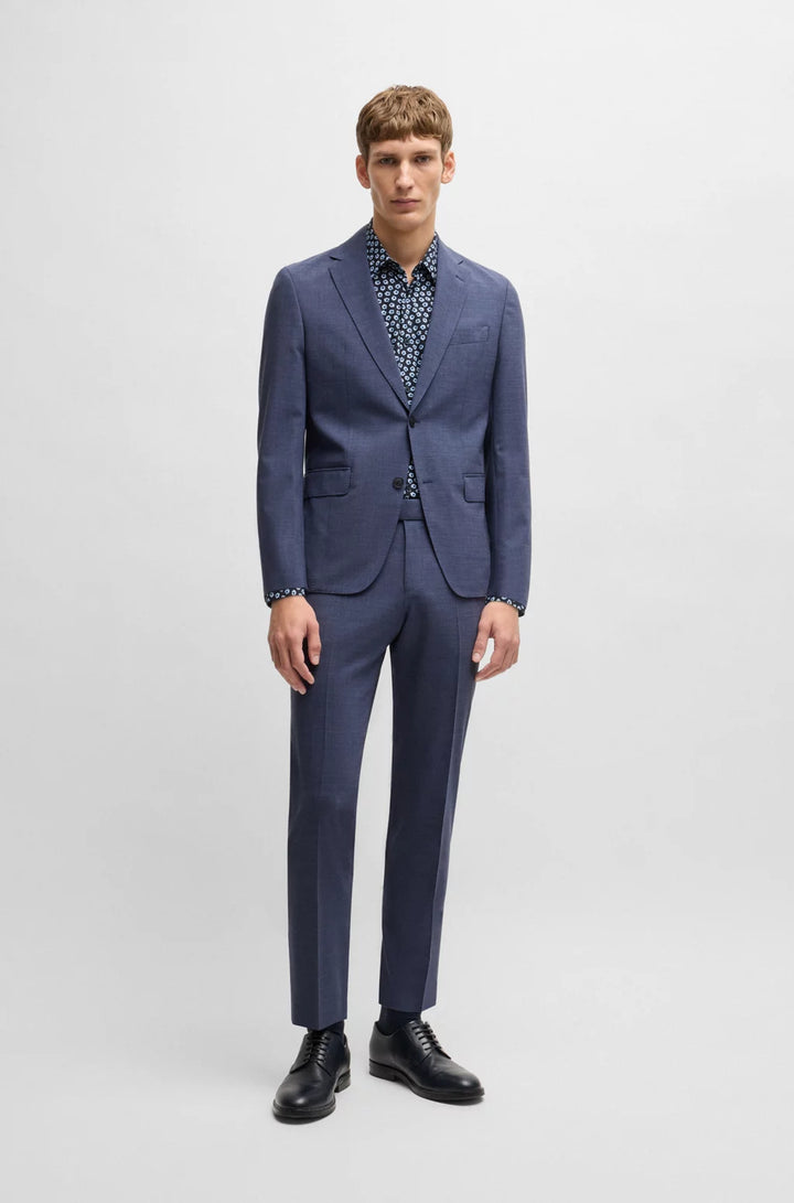 BOSS SLIM-FIT SHIRT IN FLORAL-PRINT PERFORMANCE-STRETCH JERSEY