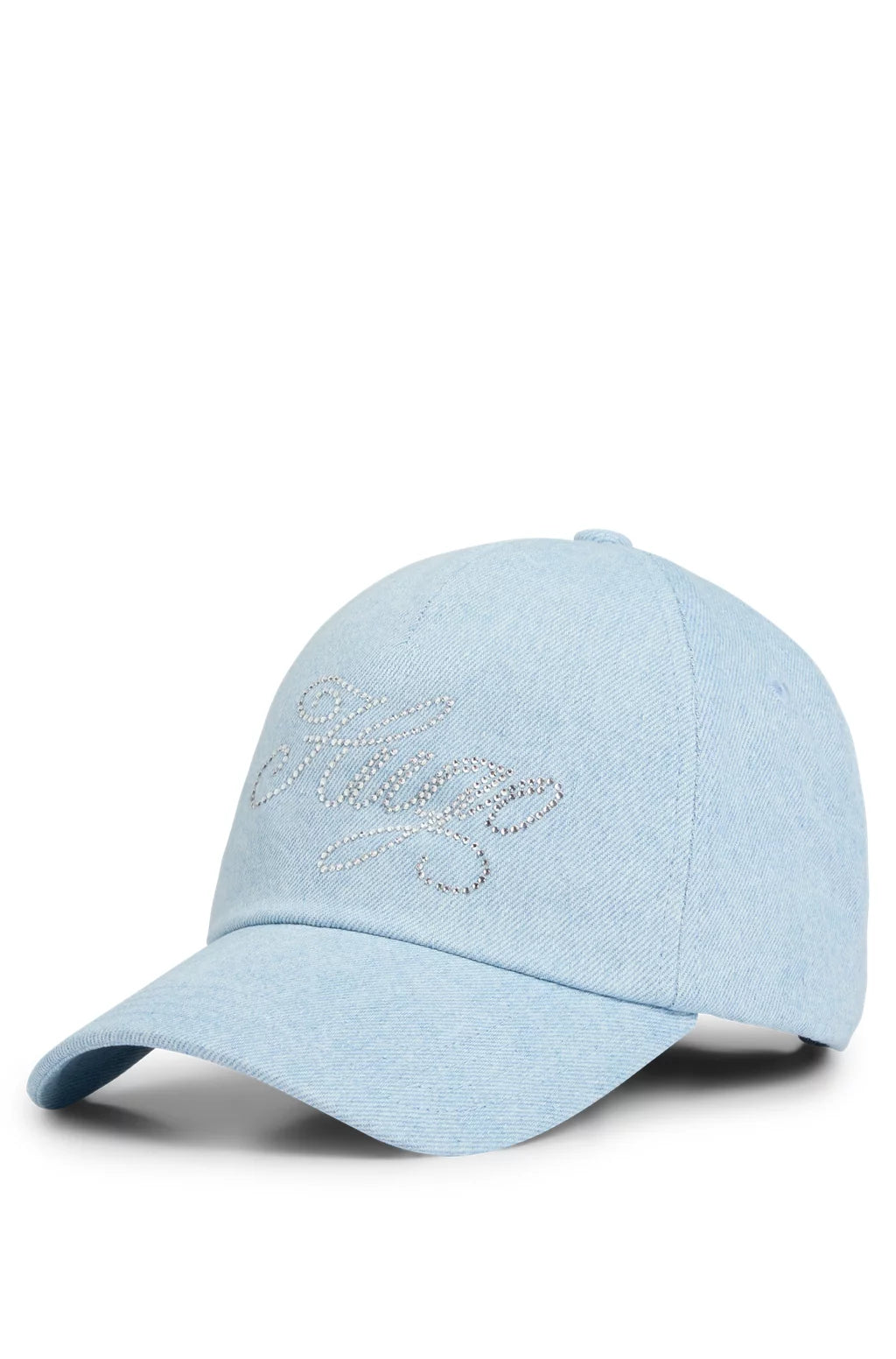 HUGO DENIM CAP WITH CRYSTAL-STUDDED LOGO