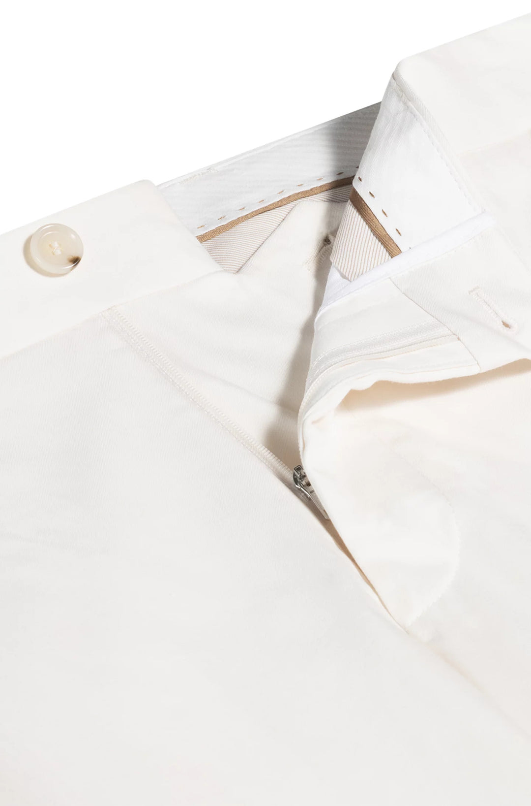 Boss Tapered-fit trousers in cotton, silk and stretch