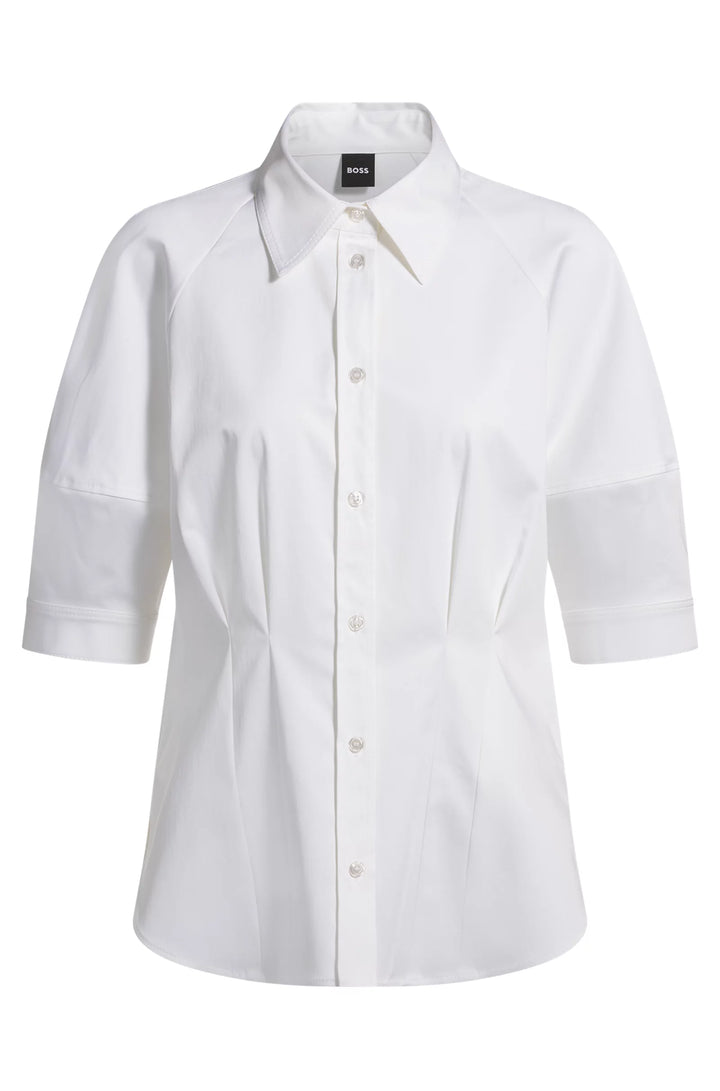BOSS Tailored blouse in stretch cotton
