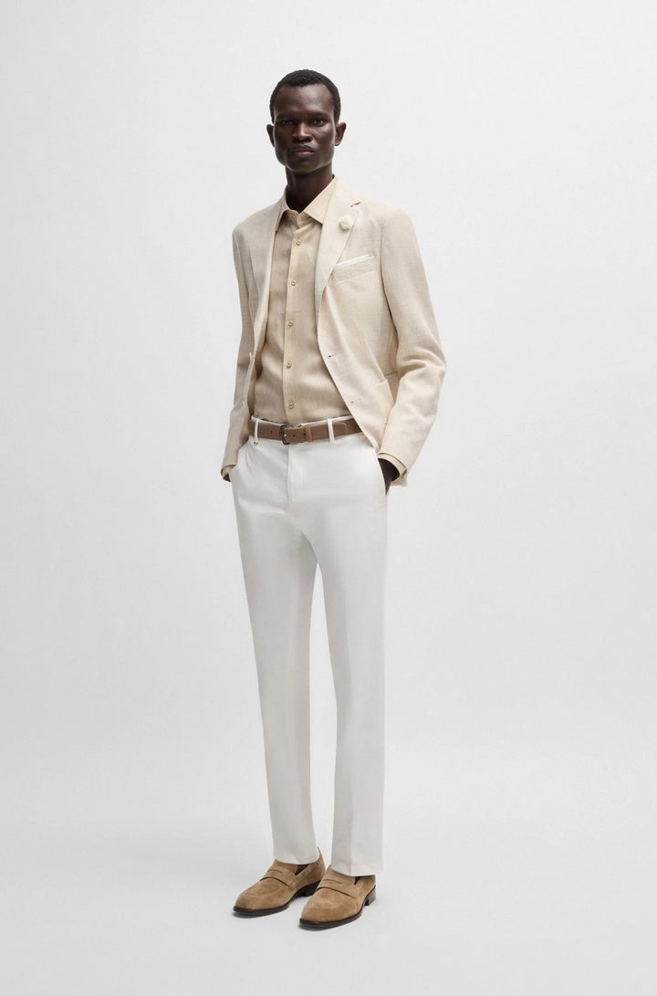 Boss Formal trousers in comfort-stretch cotton