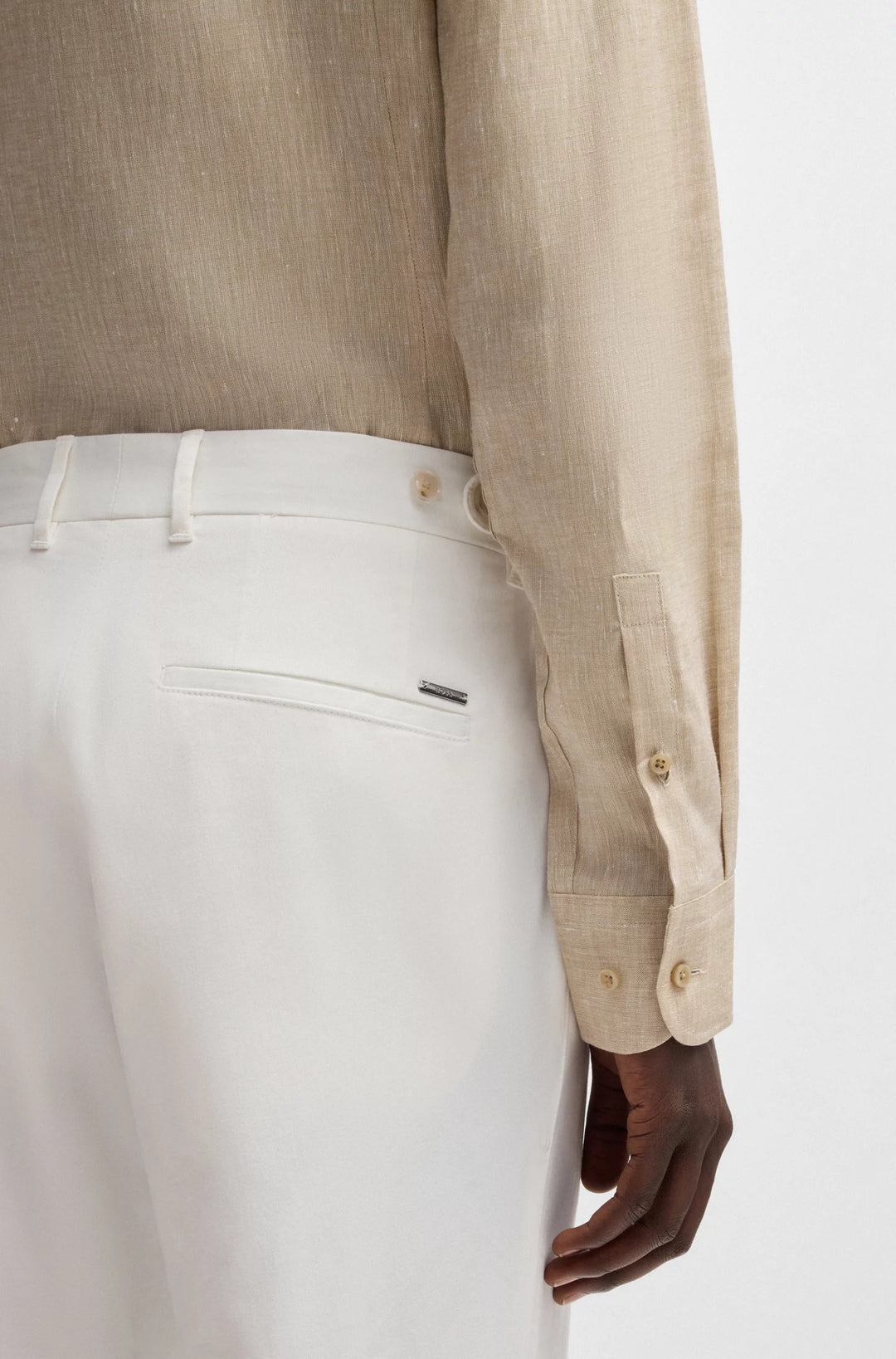 Boss Formal trousers in comfort-stretch cotton