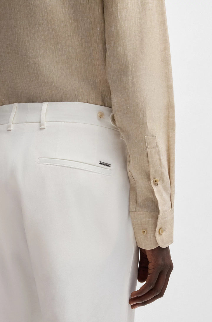 Boss Formal trousers in comfort-stretch cotton