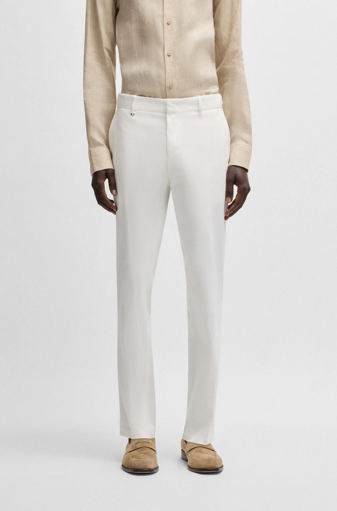 Boss Formal trousers in comfort-stretch cotton