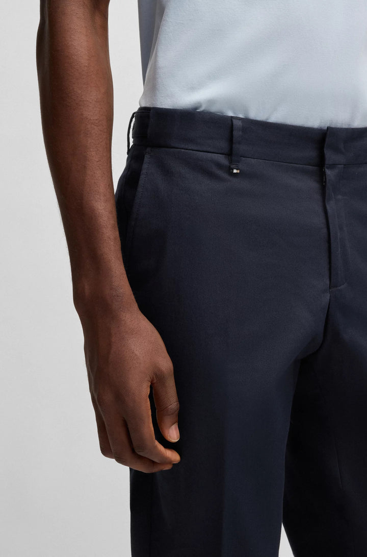 Boss Formal trousers in comfort-stretch cotton