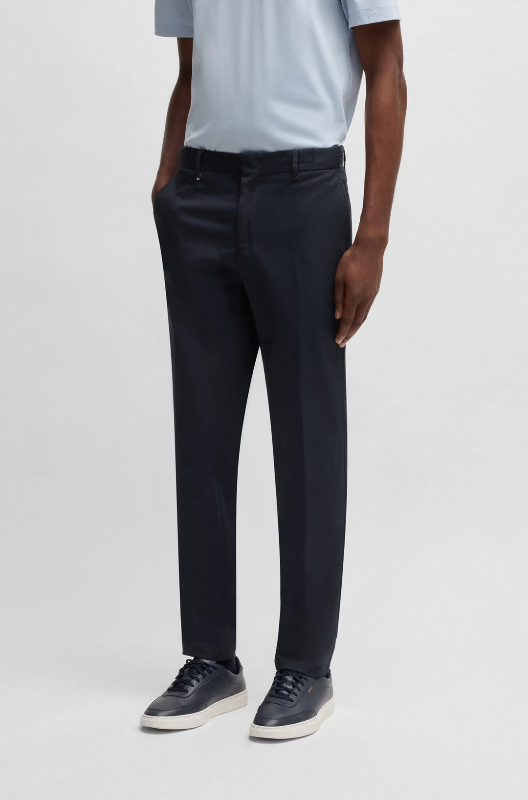 Boss Formal trousers in comfort-stretch cotton