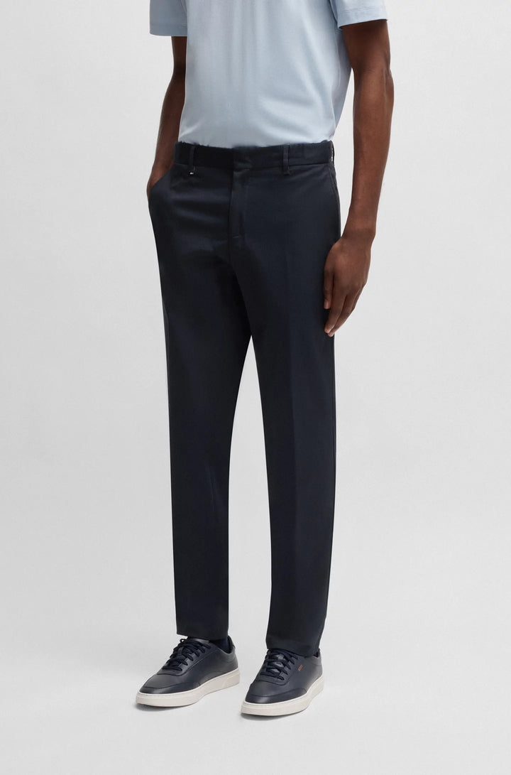 Boss Formal trousers in comfort-stretch cotton