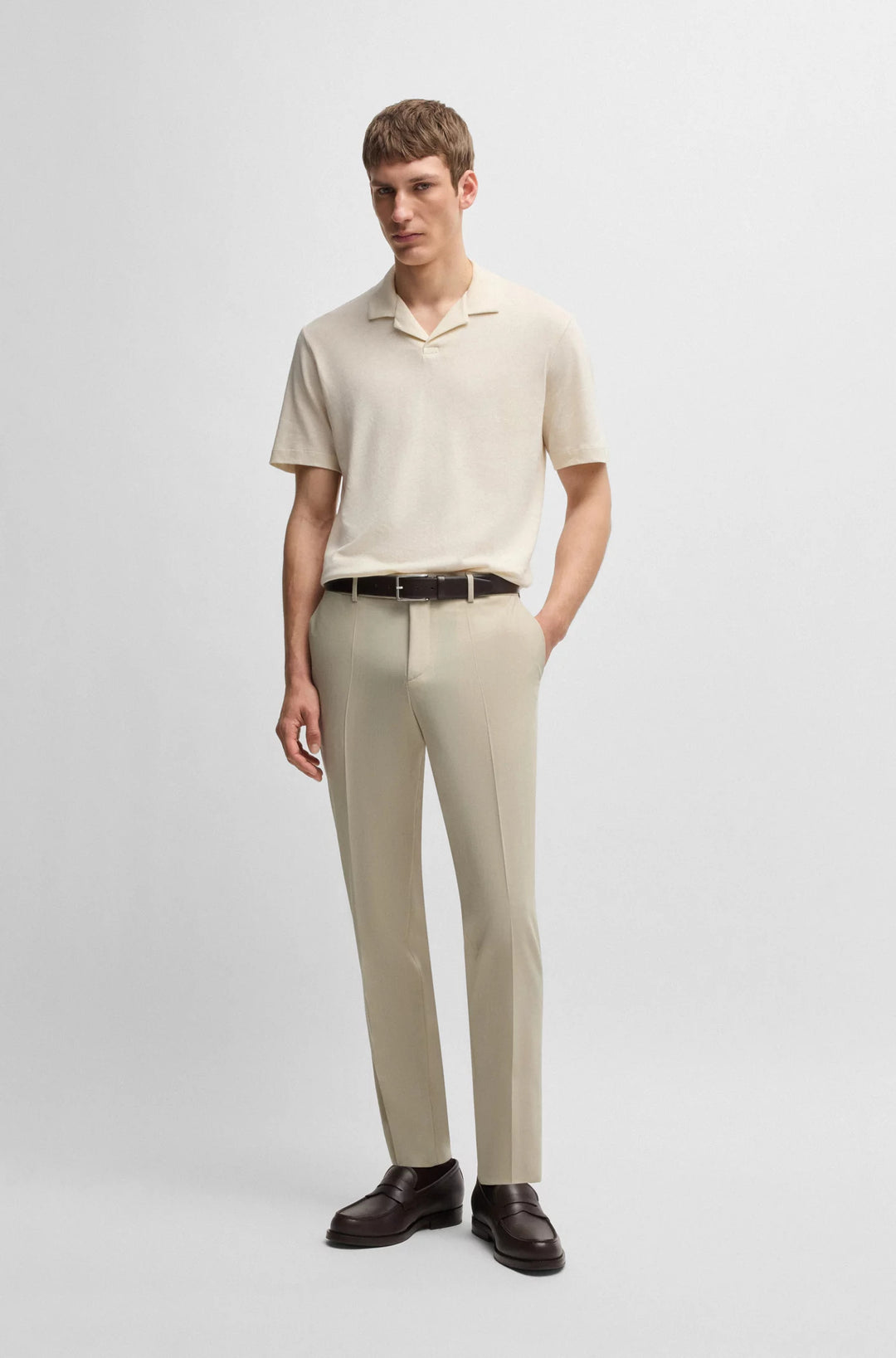 Boss Formal trousers in washable super-flex fabric