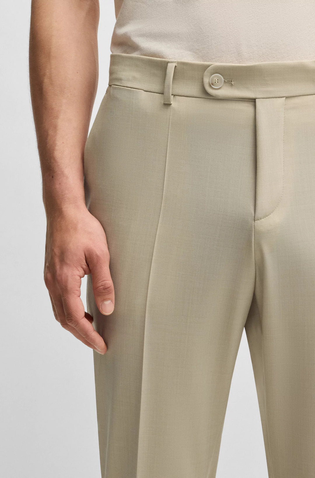 Boss Formal trousers in washable super-flex fabric