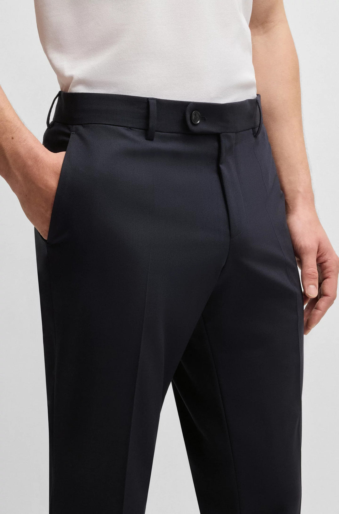 Boss Formal trousers in washable super-flex fabric
