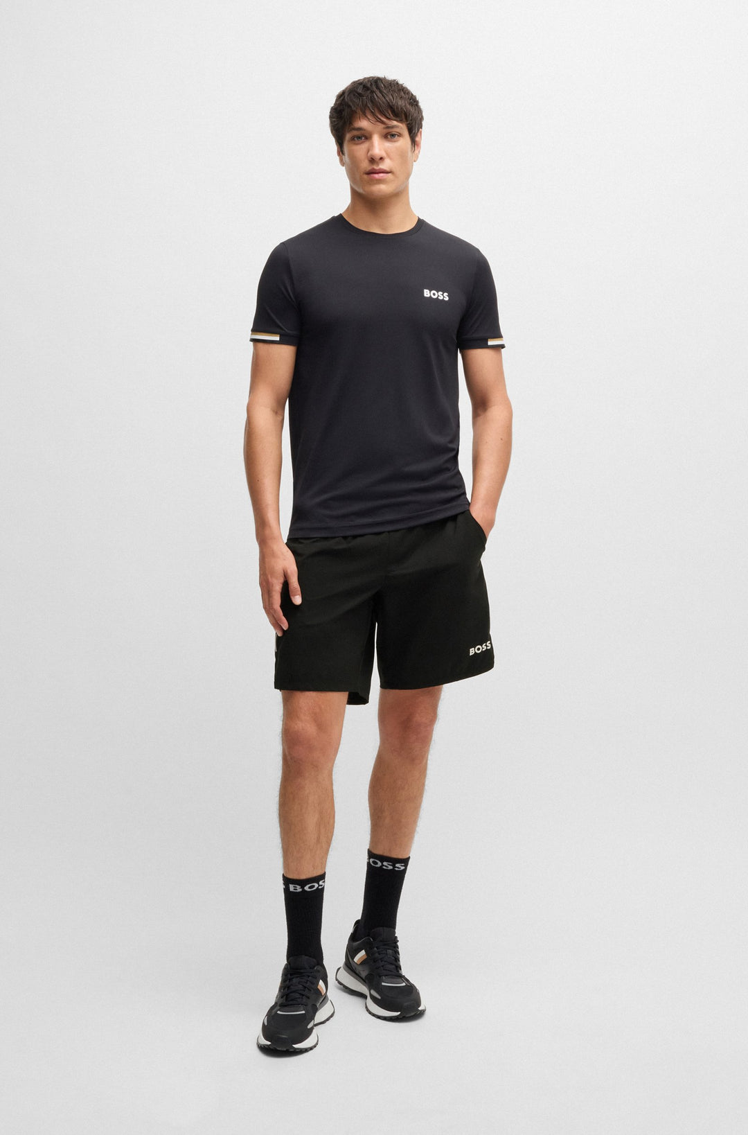 Boss Active tennis shorts with four-way stretch