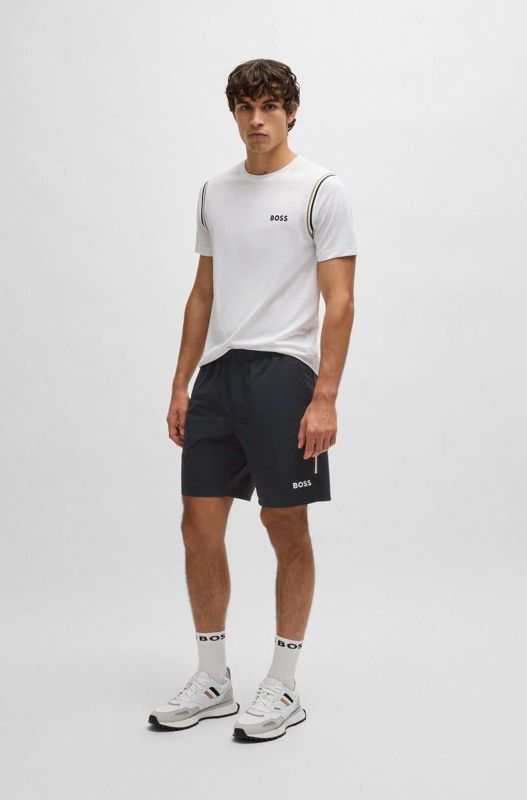 Boss Active tennis shorts with four-way stretch