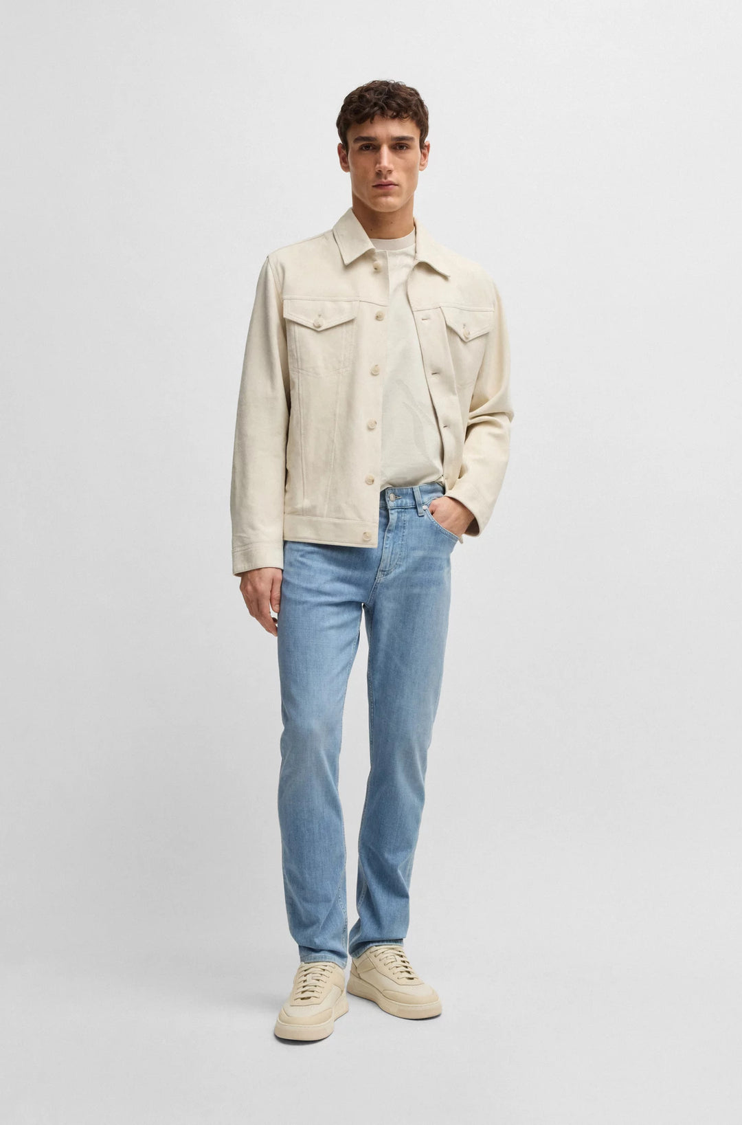 Boss Delaware slim-fit jeans in blue Italian denim