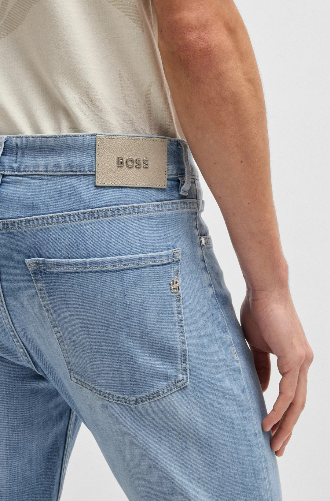 Boss Delaware slim-fit jeans in blue Italian denim