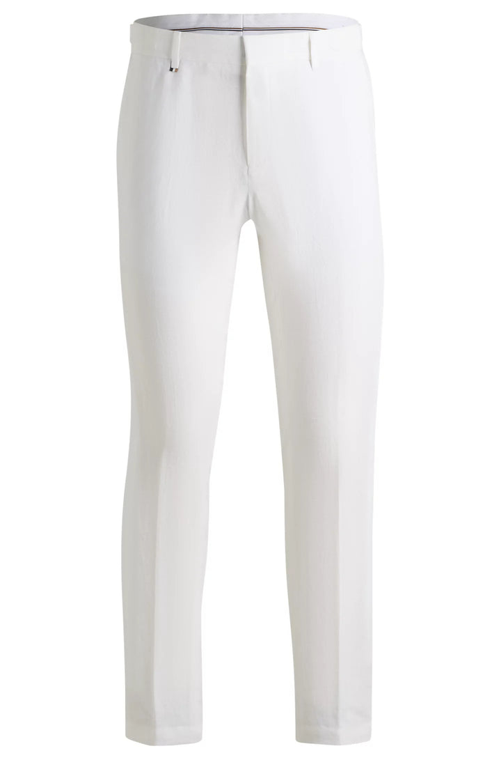 Boss Formal trousers in linen canvas