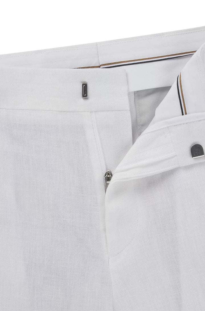 Boss Formal trousers in linen canvas